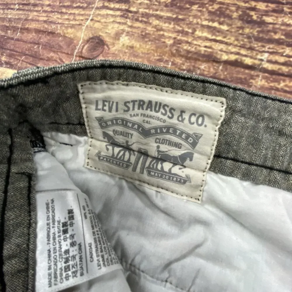 Levi Strauss Gray Cargo Shorts Mens 38 Utility Outdoor Ripstop Waterless Pockets